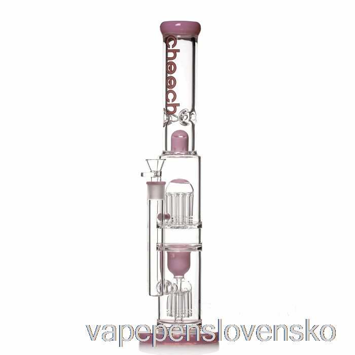 Cheech Glass Double Tree Big Rig Bong Pink Vape Cigareta